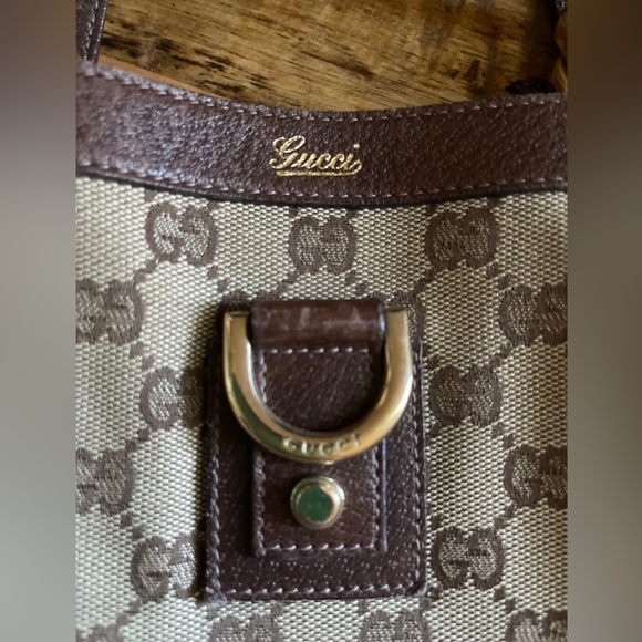 GUCCI Jackie GG Monogram Canvas D-ring Hobo Medium Handbag or Tote - Picture 5 of 10